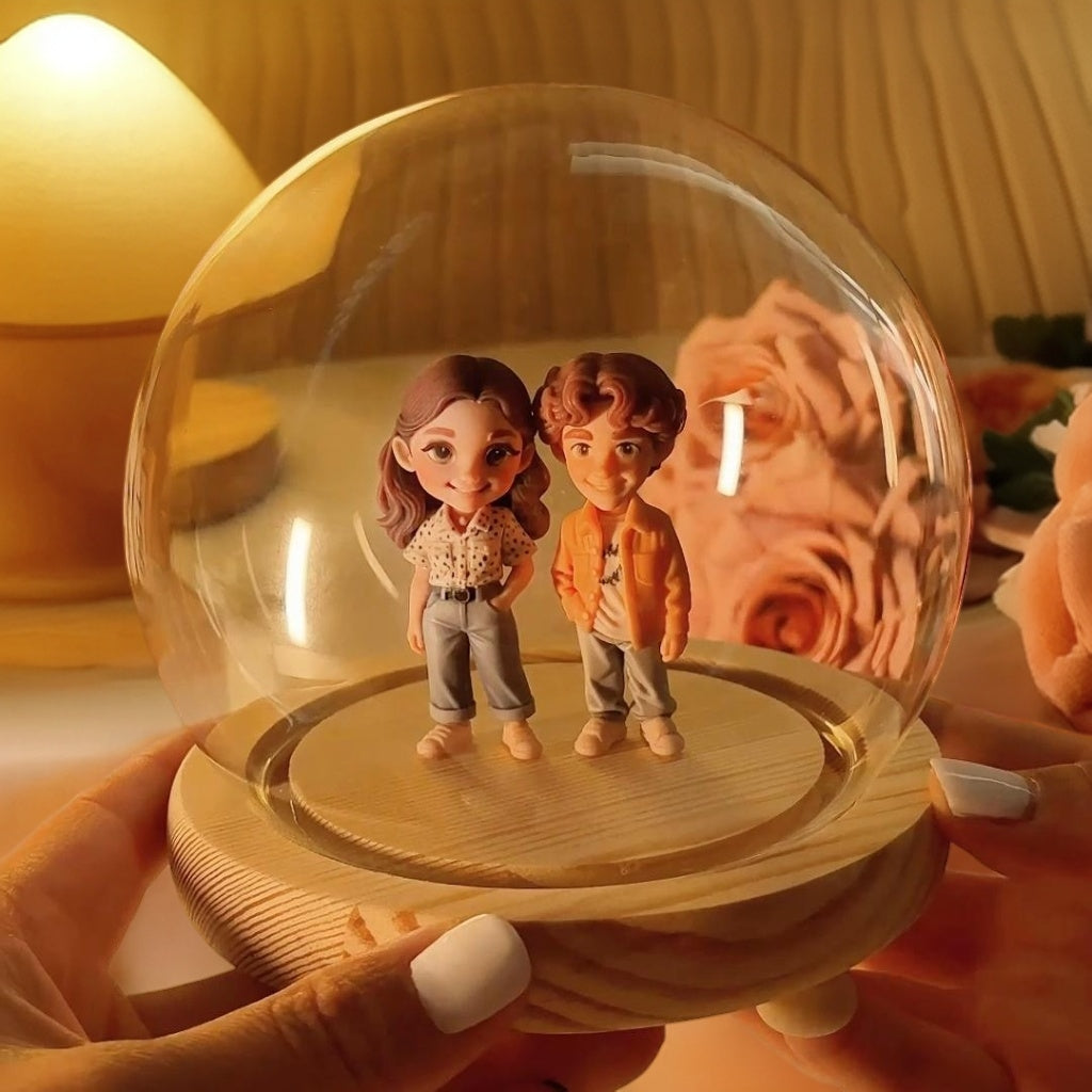 Custom 3D Action Figure Night Light from Your Photo Personalized Toy Figure Unique & Memorable Gift for Lovers, Boyfriends, Girlfriends