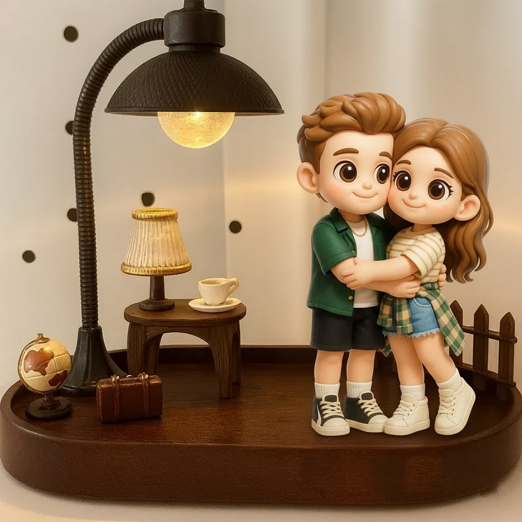 Custom 3D Figurine Desk Lamp Personalized Gift Decorative Night Light Home Decoration for Anniversary & Memorial Home Decor