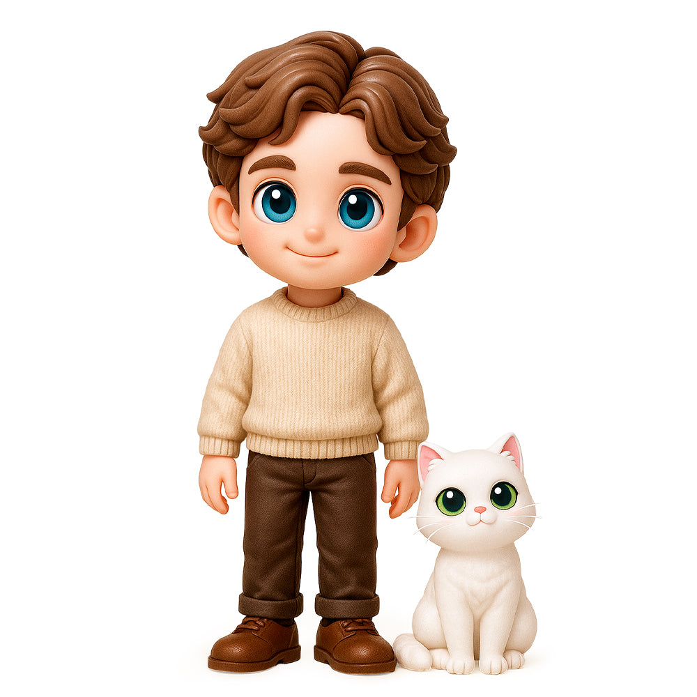 Custom 3D Figurine Engraved Wooden Base Custom Name Personalized Message Solid Wood Stand for Home Decor & Anniversary Keepsake Gift